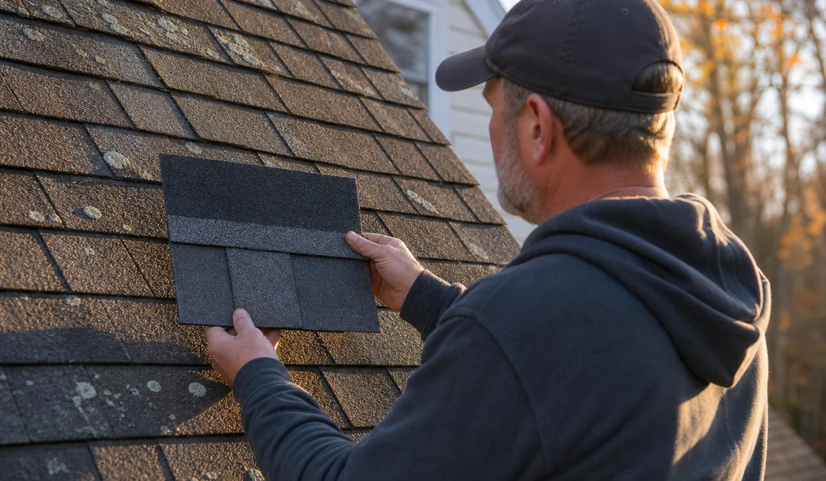 Matching a replacement shingle to existing roof
