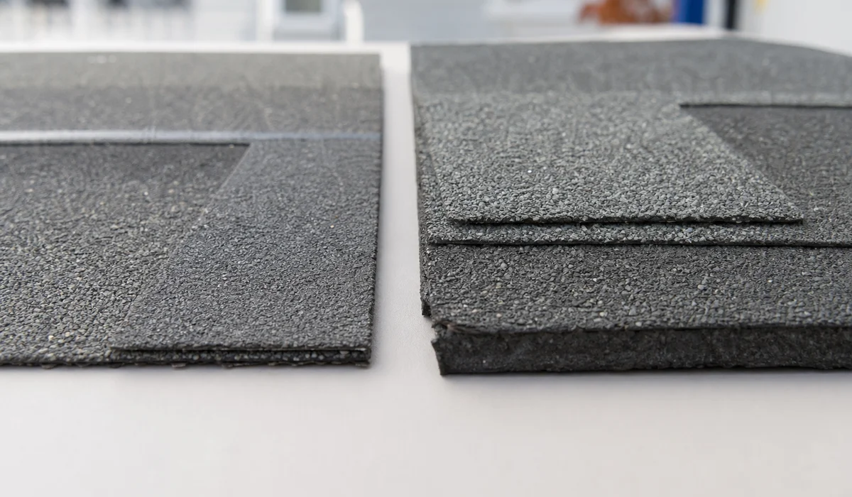 Architectural and designer shingle sample comparison